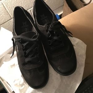 Mephisto Black Suede Walking Shoes
